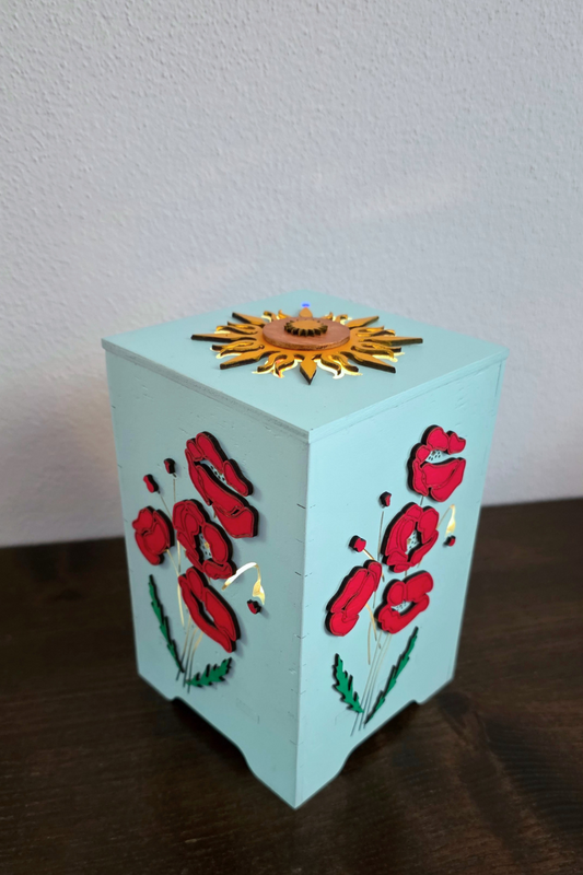 Lampa decor "Primavara cu Maci"