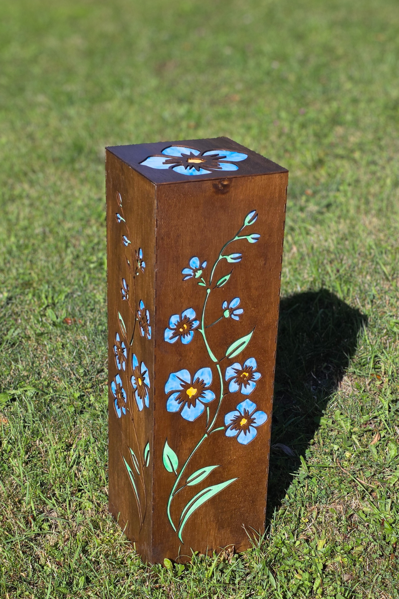 lampa ambientala de podea "floare de nu-ma-uita"